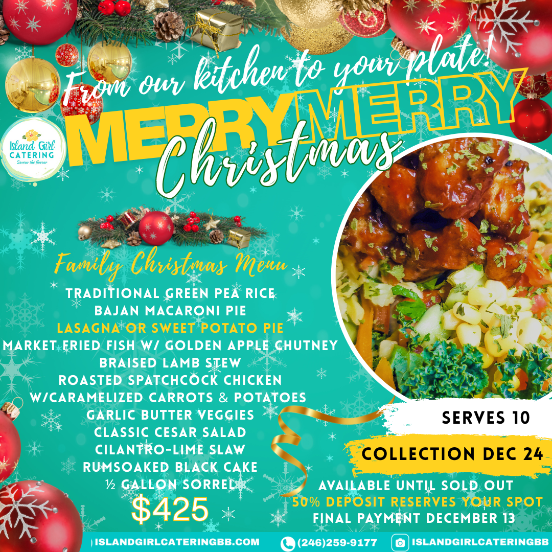 Family Christmas Menu Special